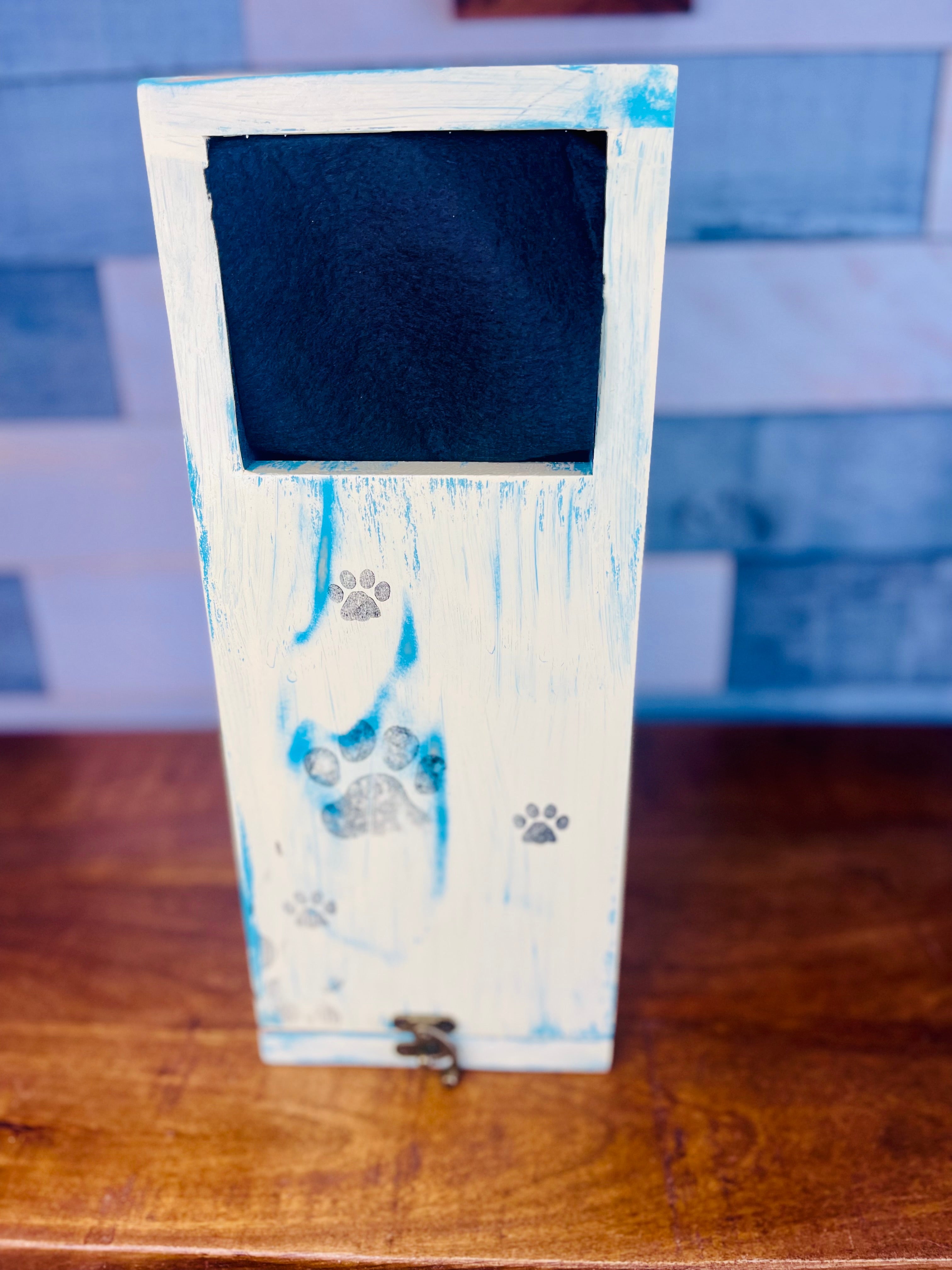 Dog Poop Receptacle (Yellow and Blue)